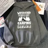 Heren Hoodies Weekend Forecast Camping Manga Streetwear Hip Hop Casual Heren Herfst Winter 2023 Losse Sweatshirts Fleece Y2K Mannen hoodie