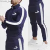 Herrspårar Herrfjäder höstens färgblockering Cardigan Stand Collar Fashion Högkvalitativ uppsättning Youth Simple Sports Suft Dragkedja Tracksuit T230802