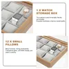 Titta på lådor Box Display Tray Jewelry Organizer Wood Case Storage Container Trä