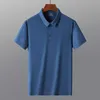 Polos pour hommes Ice Silk Polo hommes sans couture Polo à manches courtes pour hommes haut de gamme décontracté été séchage rapide t-shirt marque hommes vêtements de luxe 230801