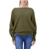 Suéter Feminino Malhas Colar Batwing Suéter Pulôver Solto com Rosto Fofado Masculino Inverno Masculino Moletom Com Capuz