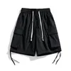 Mäns shorts 2023 Waterproof Cargo Japan Style Casual Loose Half Pants Men Workwear MultiCocket Large Underpants Street 230802