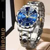 Wristwatches Fashion Mens Watches Trend Quartz Wristwatch Original Waterproof Stainless Steel Watch for Man Date Week Top Sale 230802