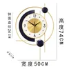 Horloges murales Restaurants de luxe Silence moderne grande cuisine minimaliste mécanique Reloj Pared décoration nordique ZLXP