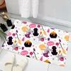 Carpets HX Halloween Cute Cartoon Fashion Brand Spooky Pumpkin 3D Printed Indoor Doormats Flannel Bath Mat Rug Home Decor