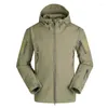 Trenchcoats voor heren Warm fleecejack Tactisch Softshell Waterdicht Militair Outdoor Wandelen Uitloper Windjack