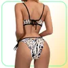 Retro Leopard Bikinis Designer Luxury Padded Women039s Push Up Swimsuits Outdoor Beach Tourism Spatile