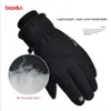 Лыжные перчатки Boodun Зимние спортивные лыжные перчатки мужчины Женщины Водонепроницаемые теплые тепловые флис