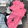 Kvinnors tvåbitar byxor 2023 Summer Women Tracksuit Female Dise Suit T Shirt Top and Long Pieces Set Matching Outfits Fashion Sport