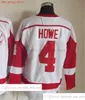 Movie Vintage Hockey 5 Nicklas Lidstrom Jerseys CCM Embroidery 9 Gordie Howe 4 Gordie Howe 7 Ted Lindsay 10 Alex Delvecchio Jersey Red White Green Men