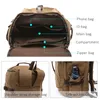 Worki duffel Weysfor Men Duża pojemność Podróż plecak na płótnie bagaż na ramię w torbie cylindrowym wodoodpornym stałym skórze swobodny
