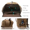 Plunjezakken Weysfor heren reisrugzak met grote capaciteit canvas bagage schouder plunjezak cilinder waterdicht massief leer casual