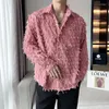 Men's Casual Shirts 2023 Brand Clothing Spring Long-Sleeved High Quality Fringe Trim For Loose Party Shirt Stage Costume