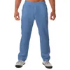 Calças masculinas de verão masculinas casuais de linho pernas retas cintura elástica cordão sólido soltas jogger calças masculinas hip hop 2023