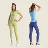 Active Pants High midja Yoga Kvinnor Solid Color Ribbed Slim Fit Gym Leggings Super Stretch Bulift Workout Running Tights Sportwear