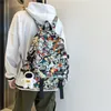 School Bags Harajuku Girl Male Bag Female Graffiti Print Men Backpack Women Book Boy Nylon Ladies Fashion Laptop Student 230801