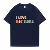 T-shirt da uomo Divertente I Love Mamme Camicia con stampa grafica Unisex T-shirt allentate casual T-shirt in cotone maschile Uomo Donna Moda T-shirt oversize Y2k