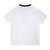 2023 SS Frühjahr Neues bedrucktes T-Shirt aus hochwertiger Baumwolle Rundhals-Nähte Pullover kurze Ärmel Größe M-XXL Farbe Schwarz Weiß W3444S