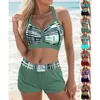 Maillot de bain femme Bikini Set Summer 2 pièces Bretelles Spaghetti Ultra Court Sexy Dos Nu Lingerie Dames Beachwear S-5XL