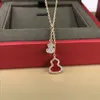Designer Jewelry Pendant Necklace Classic Steel Diamonds Bottle Gourd Pendant Necklaces 18k Gold Plated Women Luck High Quality Jewelry1T5N{category}