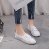 Klänningsskor cxjywmjl äkta läder casual sneakers för kvinnor plus size vår sommar skate damer vulkaniserade lilla vita 230801