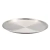 Plates Stainless Steel Thickened Disc Golden Cafe Tray Fruit Snack Plate Cake Bone Dish Shallow Storage