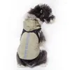 Dog Apparel Reflective Raincoats With Harness Winter Warm Rain Coat Water Resistant Waterproof Clothes Hooded Jacket Costume
