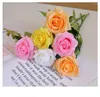 Dekorativa blommor 12st/Lot Artificial Flower Branch Simulation Silk Rose Wedding Pography Props Home Living Room Red Pink Roses Decoration