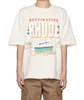 23 Sommer American Top Mens Rhude Sunset Champion Resort Style Yacht Druck Trendy Short Sleeve T-Shirt