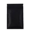 Wysokiej jakości 100 x metaliczne torby mylarowe ziplock płaski dolny czarny aluminiowy folia małe zamek z zamka plastikowe 213n