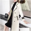 Women'S Wool Blends Womens Imitation Mink Veet Jacket Autumn Winter Clothing Fashion All-Match Loose Coat Mid-Length Thickening Tide Dhudr