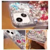 Cas de téléphone portable 3D Papillon Bling Rose Diamant Chaîne Téléphone Cas Pour Samsung S23 S22 S21 S20 Plus + Ultra FE S9 S8 S10 Lite Note 10 20 Pro L230731
