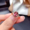 Cluster Rings Natural Tourmaline S925Sterling Silver Ring Fine Fashion Wedding Jewelry For Women MeibaPJFS