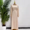 Ethnic Clothing Ramadan Satin Abaya Closed Hijab Dress Turkey Muslim Plain Basic Abayas For Women Dubai Long Dresses Islamic Clothes Kaftan