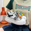 Schoenen Ontwerp Veterschoenen Designer Casual Top Rood Zwart Damesmode Geel Wit Meisjes Dames Feest Speelstijl Trainers Platform Sneakers Maat 35-40 er s