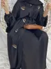 Roupas étnicas Eid Muslim Kimono Abaya Modest Hijab Dress Handmade Frisado Summer Open Abayas For Women Dubai Islamic Party Kaftan Robe