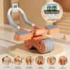 Ab Rollers 2In1 Belly Wheel Balanced Support Digital Counter Automatic Rebound Mute Abdominal Exerciser Home Training Gym Equipment 230801