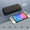 1 st switch OLED CASE COMPATIBLE med Nintendo, 9 i 1 Tillbehör för Switch OLED -modell med dockningsbart skyddsfall, HD -skärmskydd