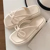 Slippers Summer 2023Fashion Thong Flip Flops Women Orthopedic Clip Toe Home Slides Shoes Bow Knot Outdoor Beach Sea Flat Sandals