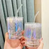 Wine Glasses Cup Apan And South Korea Water Accessories Glass Milk Coffee Resistant 350ml Drinkware Breakfast