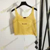 Hollow Vests Tanks Fashion Letter Embroidery Vest Summer Breathable Designer Tops Classy Girls Sling Tops Clothing