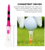 Golf Tees 50st plastgummihuvud rand Multikolor Anpassningsbar låg drag minskar friktion och sidspin 83mm 230801