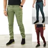 Pantalones de hombre Moda para hombre Pantalón de traje sólido Elegante Slim Fit Pantalones sociales Pantalones de chándal Cargo Oficina de negocios Vestido de fiesta Lápiz