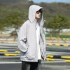 Giacche da uomo Giacca con cappuccio a maniche lunghe Felpa da uomo Varsity Streetwear Protezione solare Outdoor Moda coreana Cappotti Top allentato casual