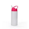 Bärbar 600 ml Sippy Cups Diy Sublimation Blanks 20oz Water Bottle Kids Sport Tumbler Aluminium Mug Drink