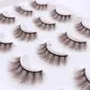 Falsche Wimpern 10 Paare Braune Falsche Wimpern Dreidimensionale Mehrschichtige Weiche Simulation Natürliche Braune Wimpernverlängerung Falsche Wimpern x0802