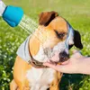 Vestuário para cães Garrafa de água portátil Cabeça de chuveiro Acessório de silicone para spray para animais de estimação Acessório para ambientes externos