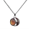 Chaînes Femme Lune Gem Sentiment Couleur Chaude Changeant Collier Chaîne En Acier Inoxydable