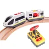 ElectricRC Track RC Treno elettrico Remte Control Train Truck Binari di legno Magnetic Rail Car Toys Raiway Train For Kids Gift 230801