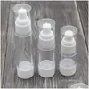 Packing Bottles Wholesale 15Ml 30Ml 50Ml Empty Airless Bottle Lotion Cream Pump Plastic Container Vaccum Spray Cosmetic Dispenser For Dh7Vz